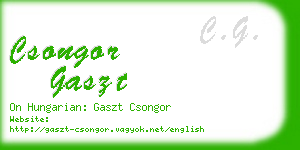 csongor gaszt business card